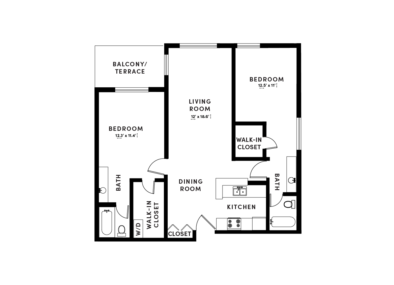 floor plan image of apartment_B201